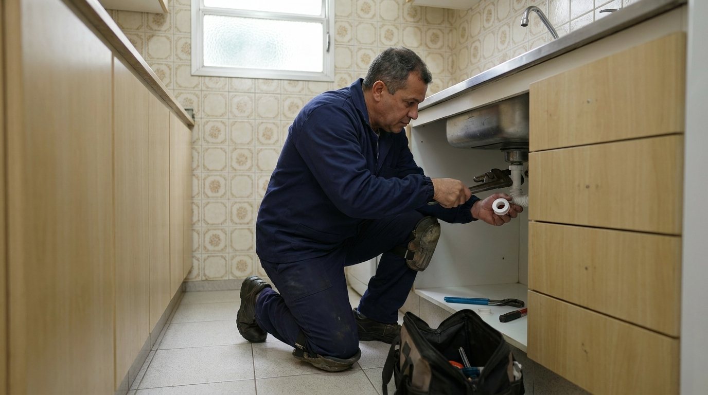 Instalação Hidráulica na Cozinha em Blumenau‑SC