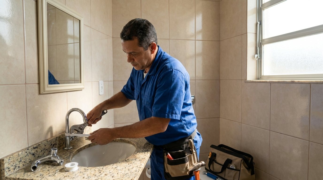 Instalação Hidráulica no Banheiro em Blumenau‑SC